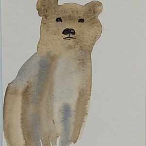 Acquarello di orso stilizzato/ bear/ orsetto /dipinto per stanza bambini
