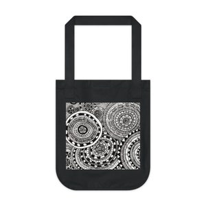 Bubbles Zen Doodle Organic Canvas Tote Bag