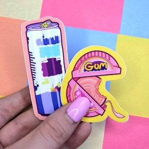 Junk Food Fun Product Vinyl Stickers – Hand-Drawn Original Artwork