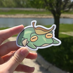 Fauler Frosch- Aufkleber