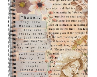 Little Women Quote Journal: Vintage Collage, Cottagecore Notebook