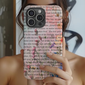 Kleine Frauen Wildblumen iPhone Hülle Bookish Cottagecore Collage Floral iPhone Abdeckung Tween Girls Geschenke Preppy Schwesternschaft Handy Fall