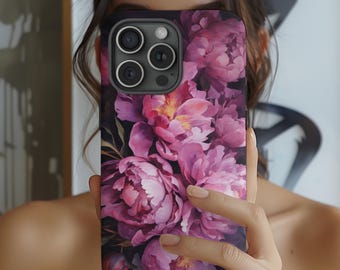 Pfingstrose Handy Hülle Sommer Handy Hülle Samsung s24Samsung s25 Ultra Feminine Blumen Handyhülle Cottagecore Ästhetik Geschenke Rosa Pfingstrosen