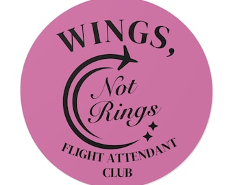 Flight Attendant Luggage Sticker Single Friend Gift Funny Vinyl Sticker Airplane iPad Sticker World Traveler Gift Ironic Air Travel Gifts