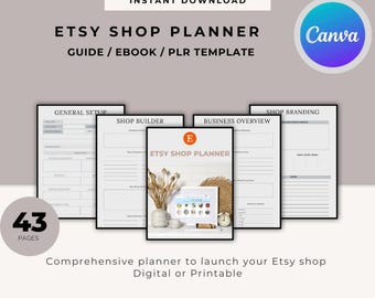 Etsy Shop Planner Printable, Digital Small Business Plan, A4 PDF
