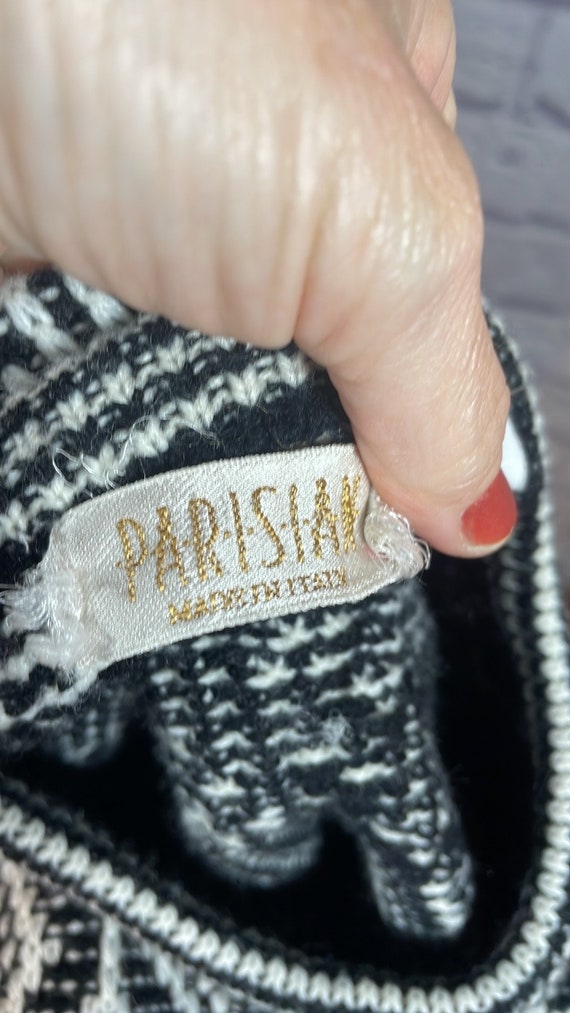 Vintage Wool Blend Parisian Men's Sweater with Ge… - image 4