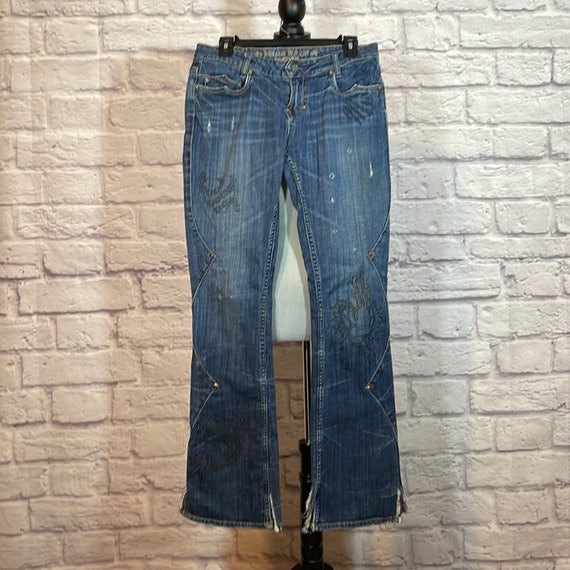 Vintage Inkslingers Y2K Low Waisted Denim Jeans - Etsy