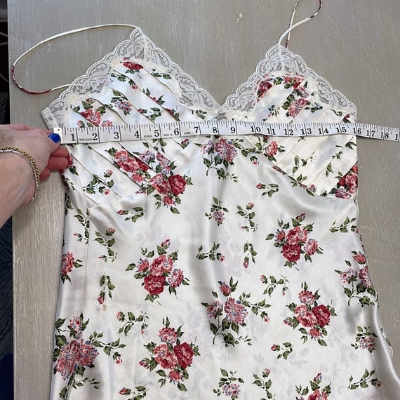 Vintage Sedú floral satin slip dress/chemise - image 7