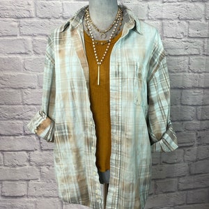 Reworked/upcycled cotton canvas shirt
