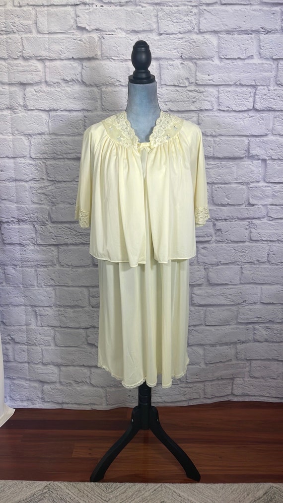 Vintage Shadowline Chemise and Cover/Short Robe Se