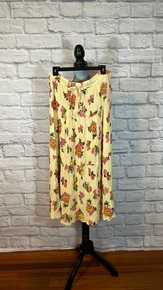 90’s Tie Dye Fringed Wrap Maxi Skirt