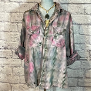 Reworked/Upcycled flannel shirt