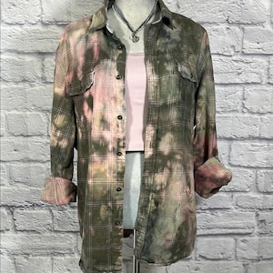 Reworked/upcycled flannel shirt