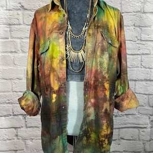 Reworked/upcycled flannel shirt