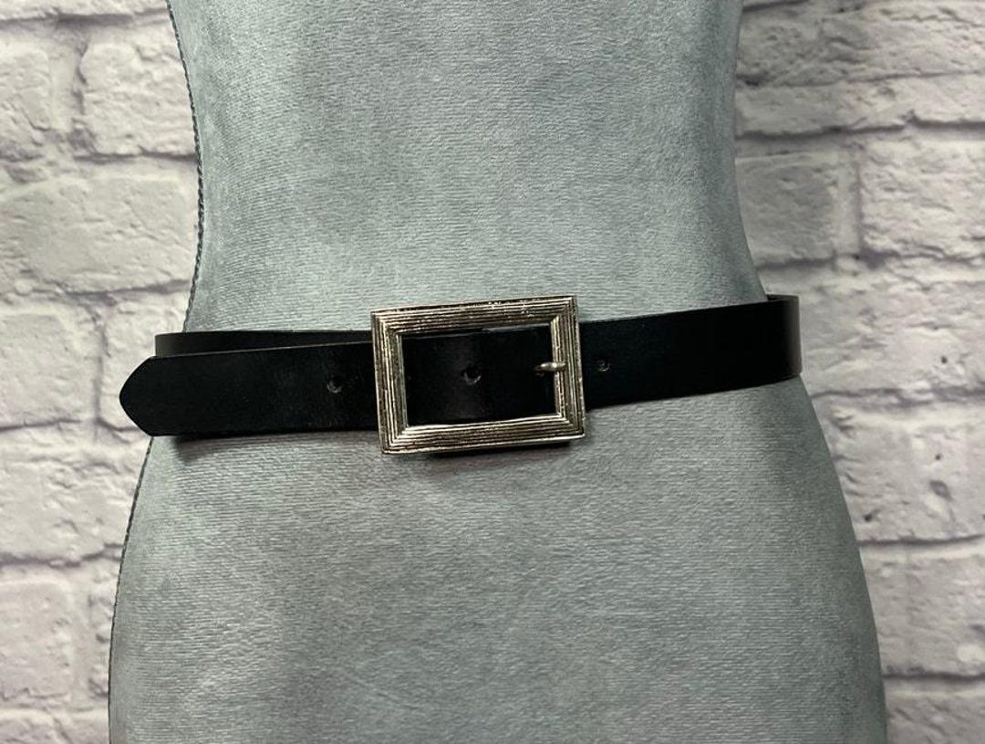 Vintage Linea Pelle Classic Schwarzer Ledergürtel mit  display picture 1