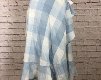 Handmade Checkered Wrap Skirt