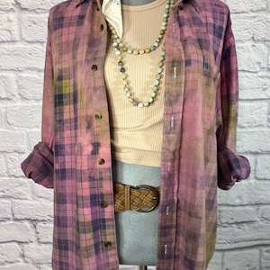 Reworked/upcycled flannel shirt