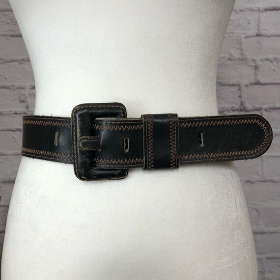 Chico's | Accessories | Chicos Black Pebble Belt With A Silver Clip Buckle With Rhinestones Sm