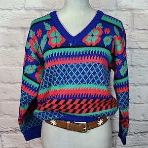 Vintage 90&#39;s Lau Trel Femme retro sweater