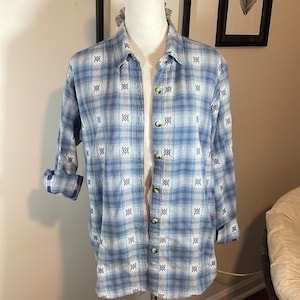 Vintage Jane Ashley plaid button down shirt