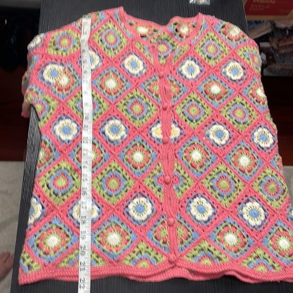 Handmade crochet Granny Square sweater blouse - image 3