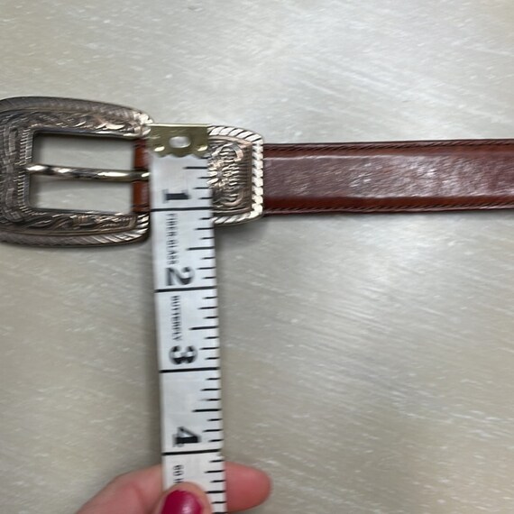 Vintage 90’s Italian leather western style belt - image 5
