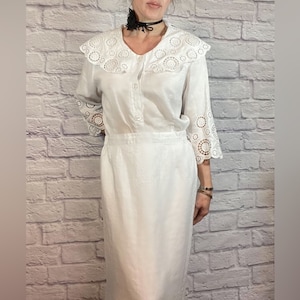 Vintage coastal linen skirt set