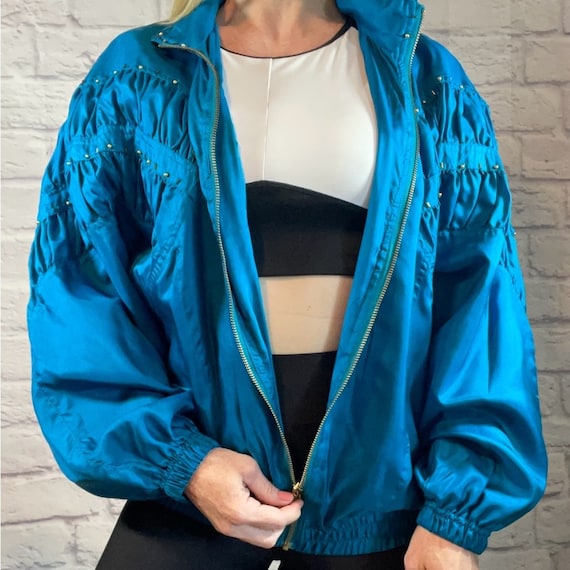 Studio Sportif Vintage 90's Silk Grannycore Bomber Jacket - Etsy