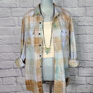 Reworked/upcycled flannel shirt