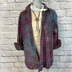 Reworked/upcycled cotton shirt