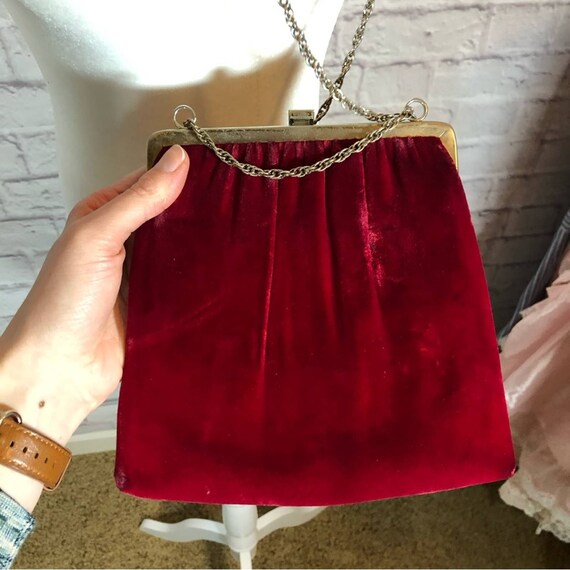 Vintage HL USA Velvet Mini Purse - image 4