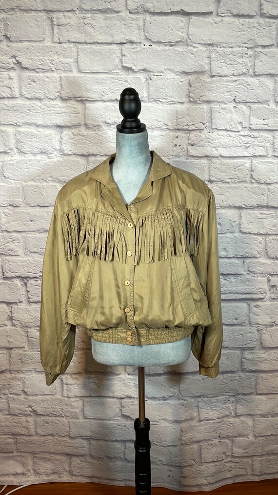 Vintage Malcolm Flowers Silk Fringe Cowgirl Style 