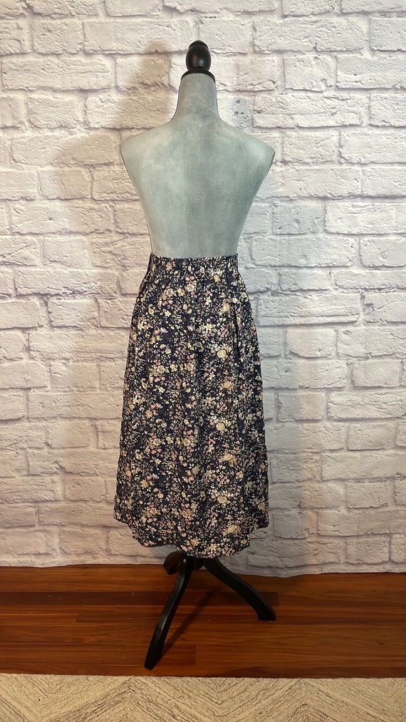 Vintage Ana Capri Floral Midi Skirt
