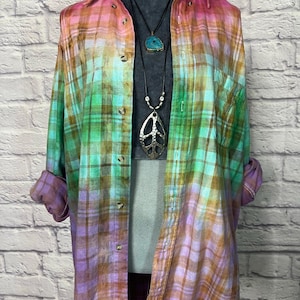 Reworked/upcycled flannel shirt