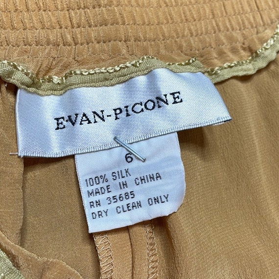 Vintage Evan Picone mustard color silk skirt - image 3