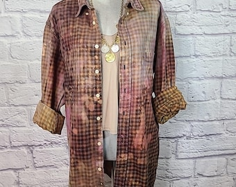 Reworked/upcycled flannel shirt