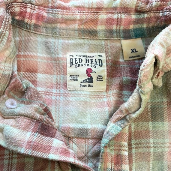 Reworked/Upcycled bleached and dyed flannel shirt - image 6