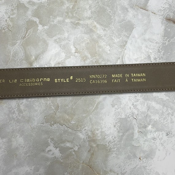 Vintage 1989 Liz Claiborne leather belt - image 4