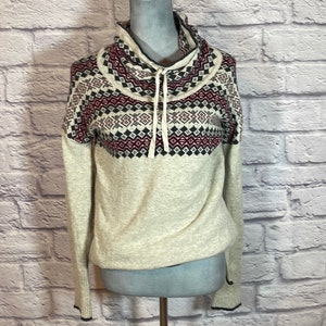Vintage 90&#39;s Y2K Eddie Bauer snowflake pattern wool blend sweater