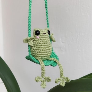 Molliger Frosch auf einem Seerosenblatt Auto hängend | Netter Dekor