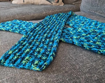 homemade hand knitted scarf