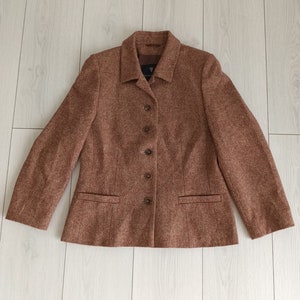 Vintage Tramontana Womens 100% Lambs Wool Blazer Jacket Size M ( EU38)