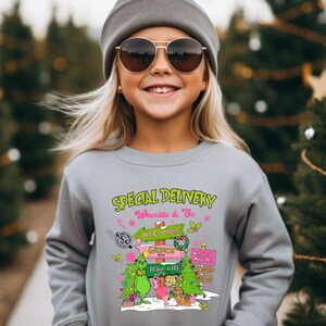 Christmas Youth Crewneck Sweatshirt, Custom Kids Sweater for Holidays, Personalized Christmas Jumper, Children&#39;s Xmas Pullover, Kid&#39;s