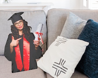 Custom Shaped Pillow From Photo, Personalized 3D Pillow, Custom Grad Gift, Custom Face Pillow, Pillow, Pillow Gift For Graduate, Gifts for