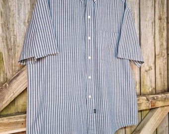 Mens's Vintge Ralph Lauren Short Sleeve Checked Shirt XL