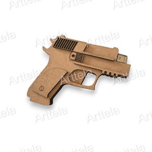 Encendedor de pistola de madera contrachapada