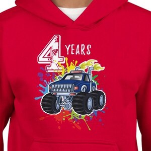 Monster Truck Kinder-Hoodie 3 Years shark Megalodon Geburtstag Moto Party Weihnachten Jungen Mädchen Monster Jam Hot Weels Winter