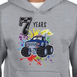Monster Truck Kinder-Hoodie 3 Years shark Megalodon Geburtstag Moto Party Weihnachten Jungen Mädchen Monster Jam Hot Weels Winter