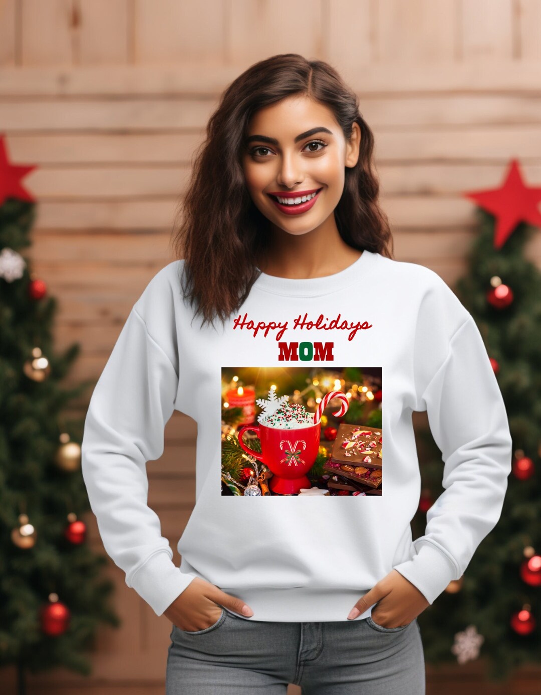 Mom Christmas Mug Surrounded by Chocolates and Christmas Etsy