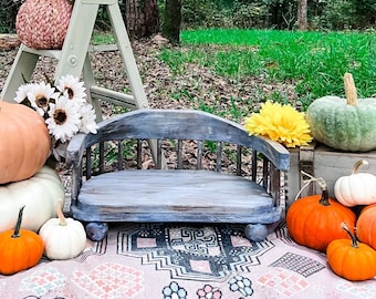 Vintage looking Wooden chair, newborn photography prop, child photo prop. Kids furniture.